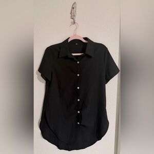 Black Women's Button-Up Shirt